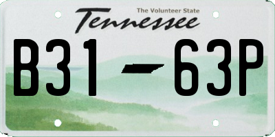 TN license plate B3163P