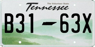 TN license plate B3163X