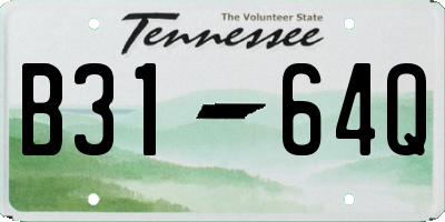 TN license plate B3164Q