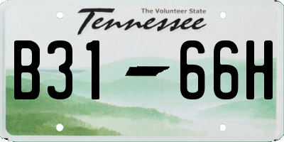 TN license plate B3166H