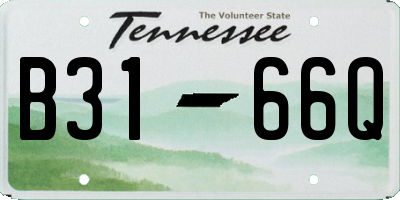 TN license plate B3166Q