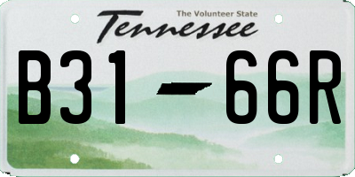 TN license plate B3166R