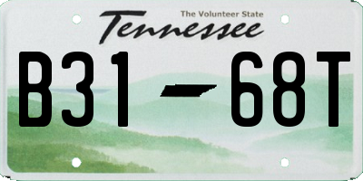 TN license plate B3168T