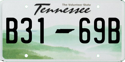 TN license plate B3169B