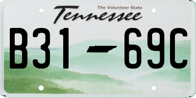 TN license plate B3169C