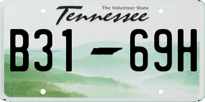 TN license plate B3169H