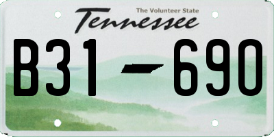 TN license plate B3169O