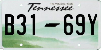 TN license plate B3169Y