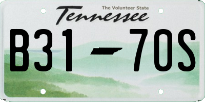 TN license plate B3170S