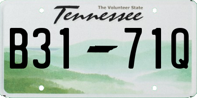 TN license plate B3171Q