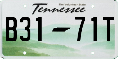 TN license plate B3171T