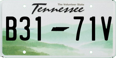 TN license plate B3171V