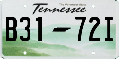 TN license plate B3172I