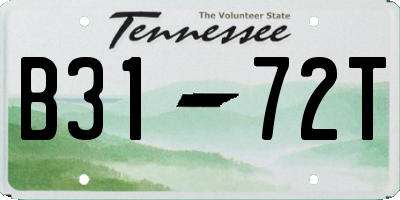 TN license plate B3172T