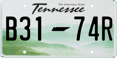 TN license plate B3174R