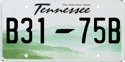 TN license plate B3175B