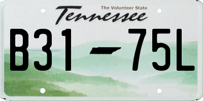 TN license plate B3175L