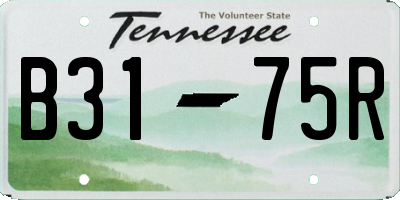 TN license plate B3175R