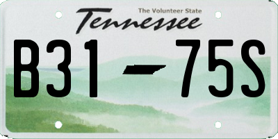TN license plate B3175S