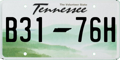 TN license plate B3176H