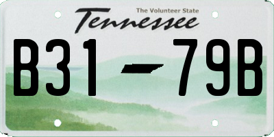 TN license plate B3179B