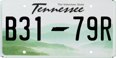 TN license plate B3179R