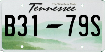 TN license plate B3179S