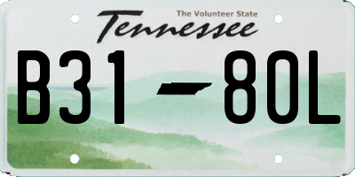 TN license plate B3180L