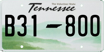 TN license plate B3180O