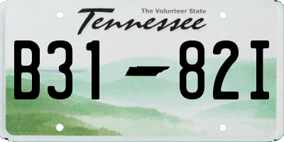 TN license plate B3182I