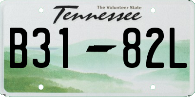 TN license plate B3182L