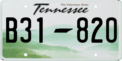 TN license plate B3182O