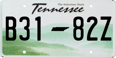 TN license plate B3182Z
