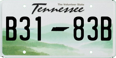 TN license plate B3183B