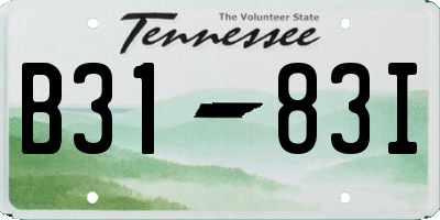 TN license plate B3183I