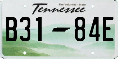 TN license plate B3184E
