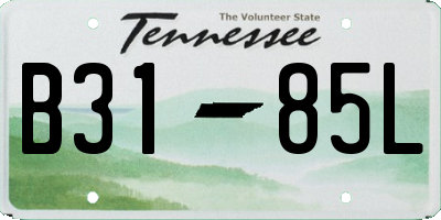 TN license plate B3185L