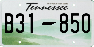 TN license plate B3185O