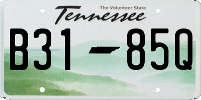 TN license plate B3185Q