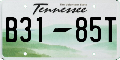TN license plate B3185T