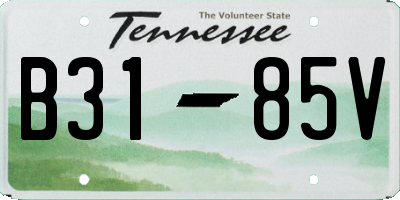 TN license plate B3185V