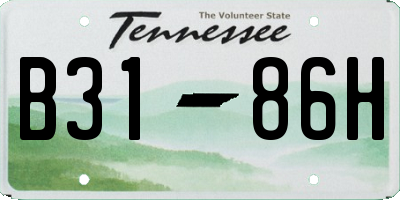 TN license plate B3186H
