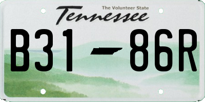 TN license plate B3186R
