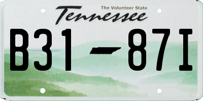 TN license plate B3187I