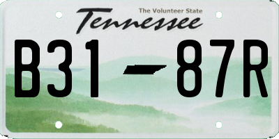 TN license plate B3187R