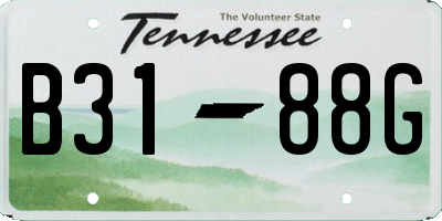 TN license plate B3188G