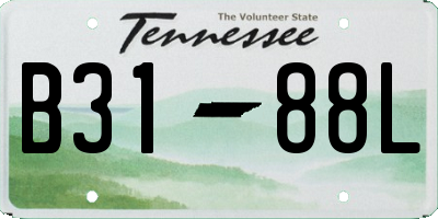 TN license plate B3188L