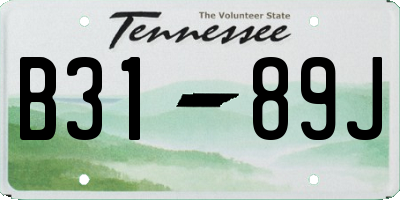 TN license plate B3189J