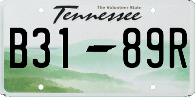 TN license plate B3189R
