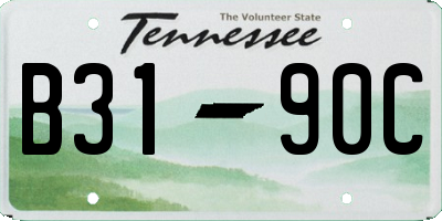 TN license plate B3190C